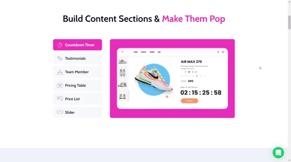 Build Content Sections & Make Them Pop