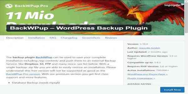 BackWPup - WordPress Backup Plugin