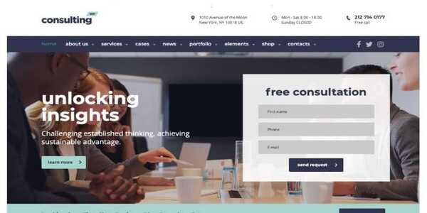 Consulting - Business, Finance WordPress Theme